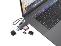 Conceptronic BIAN05G geheugenkaartlezer USB 3.2 Gen 1 (3.1 Gen 1) Type-A/Type-C Grijs - thumbnail