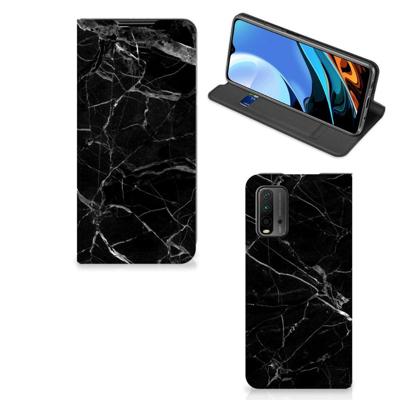 Xiaomi Poco M3 | Redmi 9T | Standcase | Marmer Zwart - Origineel Cadeau Vader