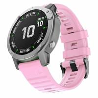 By Qubix - Siliconen bandje - Roze - Compatible met Garmin Quatix 8-51mm - Compatible Garmin bandje - thumbnail