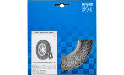 PFERD TOOLS 43701239 POS Ronde borstel breed ongetordeerd RBU Ø 180 x 25 mm variabel boorgat staaldraad-Ø 0,30 voor slijpblok 1 1 stuk(s)