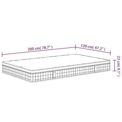 Binnenveringmatras middelhard 120x200 cm