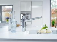 GROHE Eurodisc Cosmopolitan Keukenkraan - laag - chroom 33770002 - thumbnail
