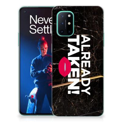 OnePlus 8T | Siliconen hoesje | met naam Already Taken Black