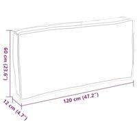 VidaXL Kussen grijs 120 x 60 x 12 cm oxford stof - thumbnail