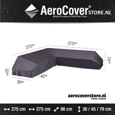 Platinum AeroCover | Loungesethoes 275 x 275 x 90 x 30-45-70(h) | L-Platform Platinum AeroCover | Loungesethoes 275 x 275 x 90 x 30-45-70(h) | L-Platform