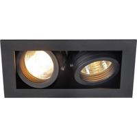 SLV InbouwspotKadux 2 GU10 9cm zwart - 115520 - thumbnail
