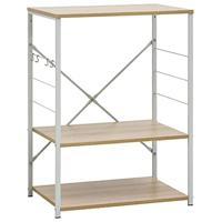 VidaXL Magnetronkast 60x39,6x79,5 cm bewerkt hout wit en eikenkleurig - thumbnail