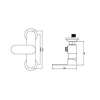 Douchemengkraan BWS Doc Waterbesparend Chroom - thumbnail