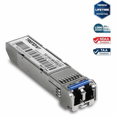 TRENDnet TE100-MGBS20 Mini-GBIC Module Single-Mode 100-Base-LX LC (20KM)