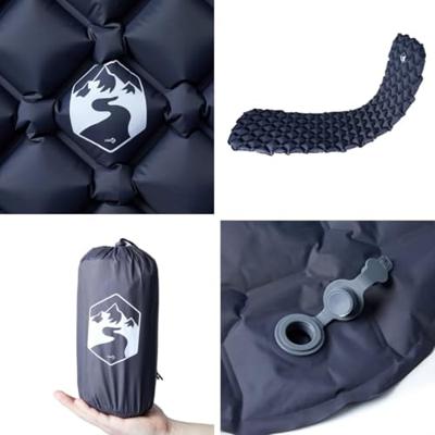 VidaXL Kampeermatras opblaasbaar 190x58x6 cm 1- persoons grijs