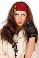 Pruik piraat met bandana - thumbnail