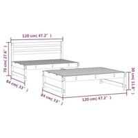 2-delige Loungeset massief grenenhout honingbruin - thumbnail