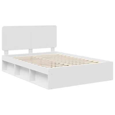 Bedframe met hoofdeinde Wit 160 x 200 cm Massief grenenhout
