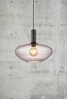 Zwarte hanglamp Nordlux &apos;Alton 35&apos; E27 fitting smokeglas 35 cm - thumbnail