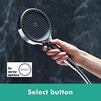 Hansgrohe Douchehouderset Rainfinity PowderRain 130 3jet Met Doucheslang 125 cm Chroom - thumbnail