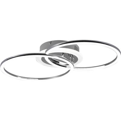 LED Plafondlamp Rond 25W - Dimbaar Natuurlijk Wit 4000K - Mat Chroom