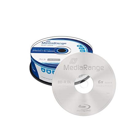 MediaRange BD-R Dual Layer 50 GB 6-voudige schrijfsnelheid, 25 cakebox