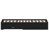 Bedframe met lades Zwart eiken 140 x 190 cm Bewerkt hout - thumbnail
