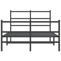 Bedframe met hoofd- en voeteneinde metaal zwart 120x190 cm - thumbnail