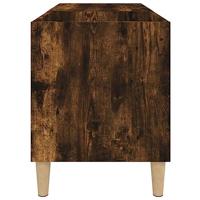 Platenkast 84,5x38x48 cm bewerkt hout gerookt eikenkleurig - thumbnail