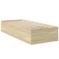 Bedframe zonder matras hout sonoma eikenkleurig 75x190 cm - thumbnail