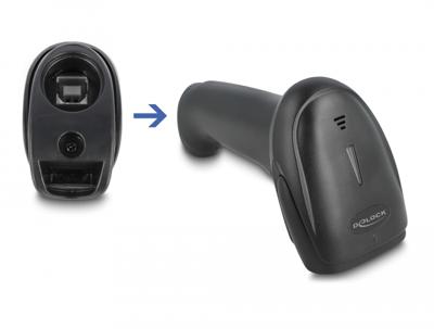 Delock 90564 barcodescanner 1D-laser voor 2,4 GHz, Bluetooth of USB