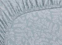 Pip Studio Pip Studio Leafy Hoeslaken - Blauwgrijs 80/90 x 200/210/220 cm Hoek hoogte: 30 cm - thumbnail