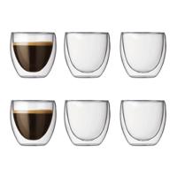 Bodum Dubbelwandige espressoglazen Pavina - gepatenteerd ventiel - 80 ml - 6 stuks - thumbnail