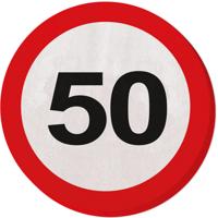 Servetten verkeersbord 50 jaar - thumbnail