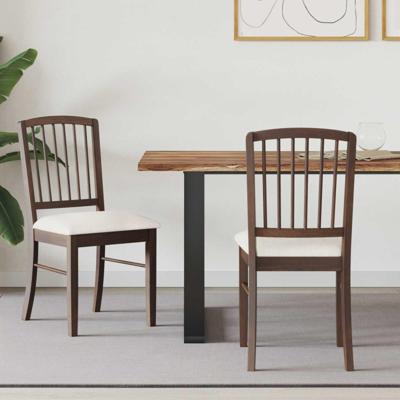 Eettafelstoelen 2 pcs Licht Bruin 50 x 52,5 x 91 cm