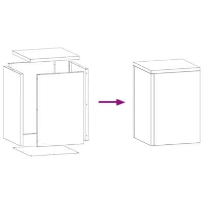 VidaXL Plantenstandaard 2 pcs roestig 24 x 24 x 35 cm cortenstaal VidaXL Plantenstandaard 2 pcs roestig 24 x 24 x 35 cm cortenstaal