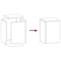 VidaXL Plantenstandaard 2 pcs zwart 24 x 24 x 35 cm staal - thumbnail