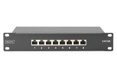 Digitus DN-91608S-EA 8 poorten Patchpaneel 254 mm (10) CAT 6A 1 HE Meerdere kleuren Ingericht
