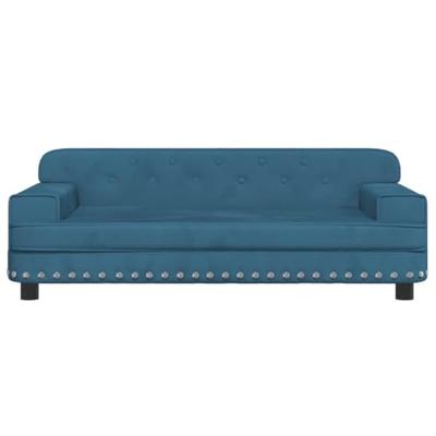Hondenmand 90x53x30 cm fluweel blauw