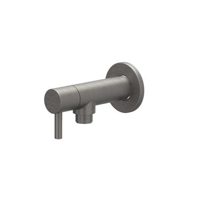 Hoekstopkraan IVY 1/2 3/8 Geborsteld Metal Black PVD