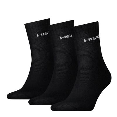 Head Short Crew Sock 3-pack Black-35-38