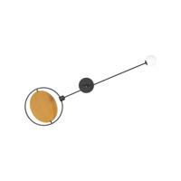 Zuiver Wandlamp 'Sirius' 125cm breed, kleur Zwart/Goud - thumbnail