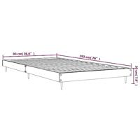 Bedframe zonder matras bewerkt hout bruin eikenkleur 90x190 cm - thumbnail