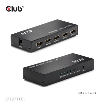 CLUB3D 1 to 4 HDMITM Splitter 4K120Hz