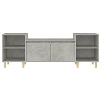 Tv-meubel 160x35x55 cm bewerkt hout betongrijs - thumbnail