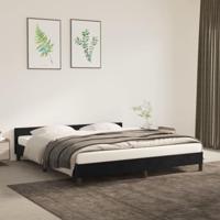 Bedframe zonder matras 160x200 cm fluweel zwart - thumbnail