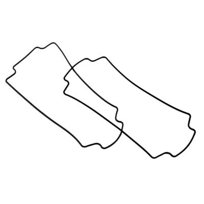 Hammond Electronics 1554JGASKET Afdichting Silicone Zwart 2 stuk(s)