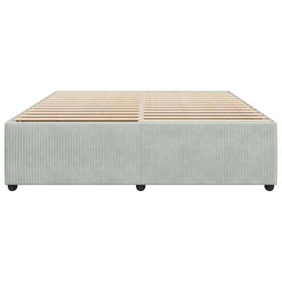 Bedframe zonder matras 200x200 cm fluweel lichtgrijs