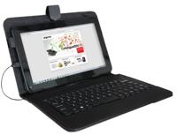 Approx APPIPCK04 toetsenbord voor mobiele apparaten zwart - toetsenborden voor mobiele apparaten (zwart, kunstleer, stofbestendig, krasbestendig, universeel, 24,6 cm (9,7 inch), 200 mm) - thumbnail