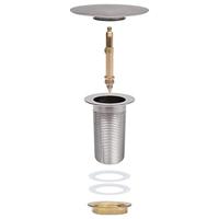 Afvoer pop-up zonder overloop 6,4x6,4x9,1 cm chroomkleurig - thumbnail