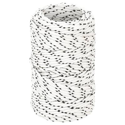 VidaXL Boottouw gevlochten 2 mmx50 m polyester wit VidaXL Boottouw gevlochten 2 mmx50 m polyester wit