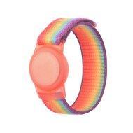 AirTag nylon loop bandje - S/M - Regenboog - Geschikt voor kinderen AirTag nylon loop bandje - S/M - Regenboog - Geschikt voor kinderen