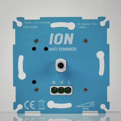 ION Industries dimmer inbouw - led - 1-200w - dr - wifi - rc element - blauw