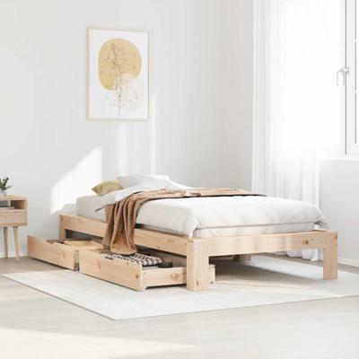Bedframe zonder matras massief grenenhout 90x200 cm
