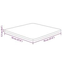 Tafelblad vierkant 70x70x1,5 cm onbehandeld massief eikenhout - thumbnail